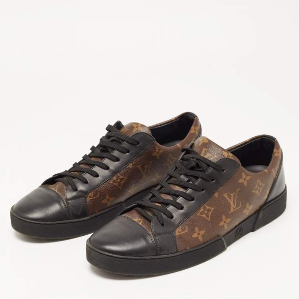 Louis Vuitton Brown Monogram Canvas and Leather Sneakers